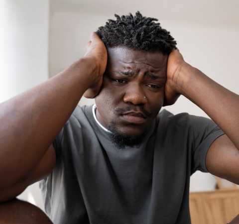 Person experiencing anxiety