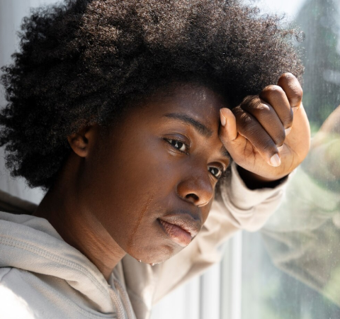 Person showing signs of depression